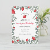 Invitation Berry Premier anniversaire | Anniversaire à thème (Debout devant)