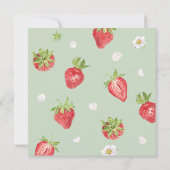 Invitation Berry Premier anniversaire Carré Arc fraise (Dos)