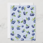 Invitation Berry premier anniversaire de enfant de bleuets (Dos)