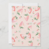 Invitation Berry premier anniversaire de enfant de fraise (Dos)