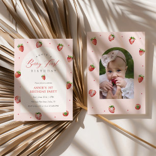 Invitation Berry Premier Anniversaire de la fraise Photo