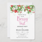 Invitation Berry Premier anniversaire | Fête d'anniversaire f (Devant)
