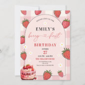 Invitation Berry premier anniversaire fille 1er anniversaire  (Devant)