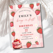 Invitation Berry premier anniversaire fille 1er anniversaire 