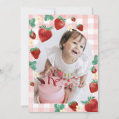 Invitation Berry premier anniversaire fille 1er anniversaire (Dos)