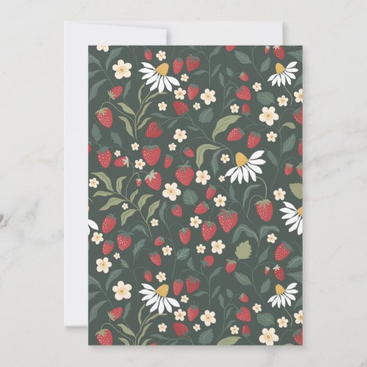 Invitation Berry Premier anniversaire fraise (Dos)