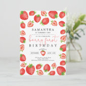 Invitation Berry Premier anniversaire Fraise 1er anniversaire (Debout devant)