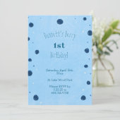 Invitation Berry premier anniversaire garçon (Debout devant)