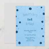 Invitation Berry premier anniversaire garçon (Devant / Derrière)