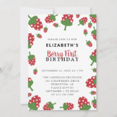 Invitation Berry Premier anniversaire mûre fraise (Devant)
