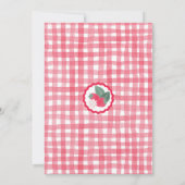 Invitation Berry Premier anniversaire Photo Filles fraises 1e (Dos)