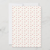 Invitation Berry Premier Anniversaire Rose Bow Strawberry (Dos)