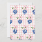 Invitation Berry Premier Blueberry Pink Bow Coquette annivers (Dos)