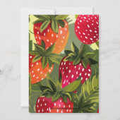 Invitation Berry Première fête d'anniversaire Filles fraise 1 (Dos)