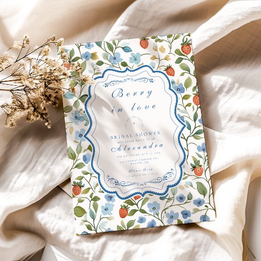 Invitation Berry Pretty Blush Fête des mariées