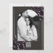 Invitation Berry Purple & Black Lily Rose Mariage Floral (Dos)