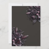 Invitation Berry Purple & Black Lily Rose Mariage Floral (Dos)