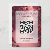 Invitation Berry Red Bold Accent Wedding Invite (Dos)