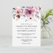 Invitation Berry Roses Rose Mariage Floral (Debout devant)