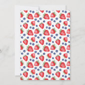 Invitation Berry rouge blanc et bleu 4 juillet fête d'été (Dos)