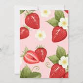 Invitation Berry rouge Fête des mariées sucrée (Dos)