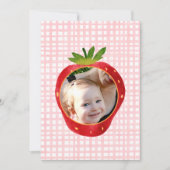 Invitation Berry Rustique Première fraise 1er anniversaire Ph (Devant)