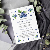 Invitation Berry Special Baby 1er Anniversaire Blueberry