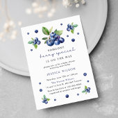 Invitation Berry Special Baby 1er Anniversaire Blueberry