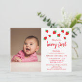 Invitation Berry Sweet 1er anniversaire (Debout devant)