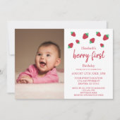 Invitation Berry Sweet 1er anniversaire (Devant)