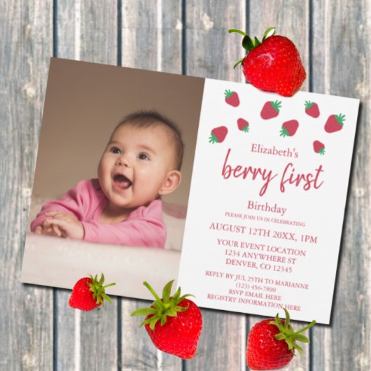 Invitation Berry Sweet 1er anniversaire