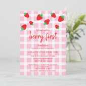 Invitation Berry Sweet 1er anniversaire (Debout devant)
