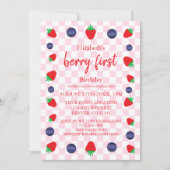 Invitation Berry Sweet 1er anniversaire (Devant)