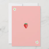 Invitation Berry Sweet 1er Anniversaire Fraise Turner One (Dos)