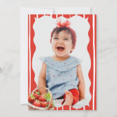 Invitation Berry Sweet 1er anniversaire Photo (Dos)