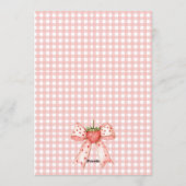 Invitation Berry Sweet Adventure Watercolor Strawberry Bunny  (Dos)