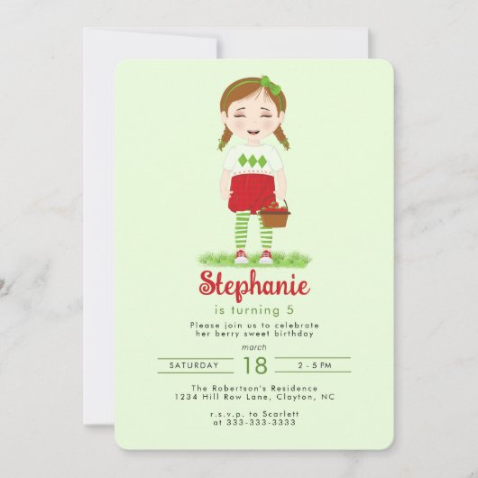 Invitation Berry Sweet Anniversaire (Devant)