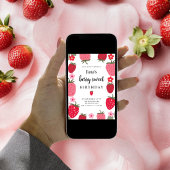 Invitation Berry Sweet Anniversaire aux fraises