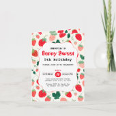 Invitation Berry Sweet Anniversaire plié (Devant)