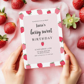 Invitation Berry Sweet Anniversaire | Thème fraise