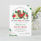 Invitation Berry Sweet Baby Baby shower fraise rouge (Debout devant)