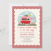 Invitation Berry Sweet Baby Camper fraise (Devant)