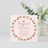 Invitation Berry Sweet Baby shower (Debout devant)
