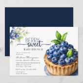 Invitation Berry Sweet Baby shower (Devant / Derrière)