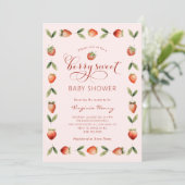 Invitation Berry Sweet Baby shower (Debout devant)