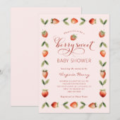Invitation Berry Sweet Baby shower (Devant / Derrière)