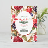 Invitation Berry Sweet Baby shower (Debout devant)