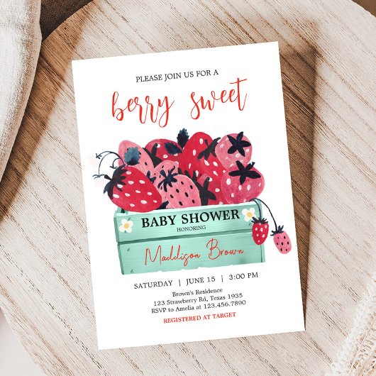 Invitation Berry Sweet Baby shower