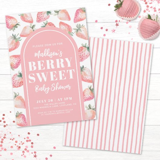 Invitation Berry Sweet Baby shower