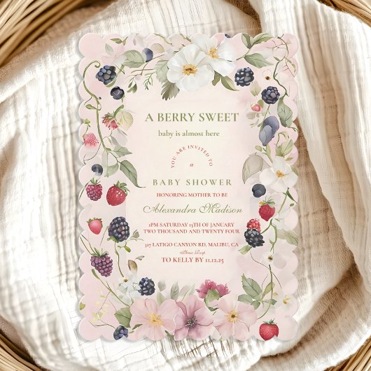 Invitation Berry Sweet Baby shower